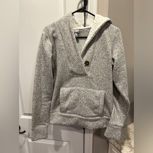 Nike ACG Women’s Hoodie Grey Sherpa Pullover Size Medium